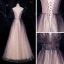 Illusion Druva Genomskinliga Dansande Balklänningar 2021 Prinsessa Urringning Ärmlös Beading Paljetter Glittriga / Glitter Tyll Långa Ruffle Halterneck