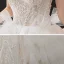 Vintage Champagner Hochzeits Brautkleider / Hochzeitskleider 2021 Ballkleid Eckiger Ausschnitt Abnehmbar Geschwollenes Lange Ärmel Rückenfreies Applikationen Spitze Perlenstickerei Kathedrale Schleppe Fallende Rüsche