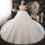 Illusion Champagne La Mariée Robe De Mariée 2021 Robe Boule Transparentes Encolure Dégagée Manches Courtes Dos Nu Paillettes Perlage Glitter Tulle Cathedral Train Volants