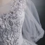 Victorian Style Grey See-through Dancing Prom Dresses 2021 Ball Gown Scoop Neck Puffy Long Sleeve Appliques Lace Sequins Beading Floor-Length / Long Ruffle Backless Formal Dresses