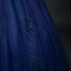 Best Navy Blue Dancing Prom Dresses 2021 Off-The-Shoulder Short Sleeve Appliques Lace Sequins Beading Glitter Tulle Floor-Length / Long Ruffle Formal Dresses