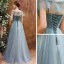 High-end Sage Green Dancing Prom Dresses With Shawl 2021 A-Line / Princess Spaghetti Straps Sleeveless Beading Glitter Tulle Floor-Length / Long Ruffle Backless Formal Dresses