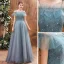 High-end Sage Green Dancing Prom Dresses With Shawl 2021 A-Line / Princess Spaghetti Straps Sleeveless Beading Glitter Tulle Floor-Length / Long Ruffle Backless Formal Dresses