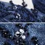 Schöne Königliches Blau Durchsichtige Tanzen Ballkleider 2021 A Linie Eckiger Ausschnitt Ärmellos Pailletten Perlenstickerei Lange Rüschen Rückenfreies Festliche Kleider