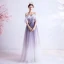 Chic / Beautiful Lavender Appliques Star Prom Dresses 2021 A-Line / Princess Spaghetti Straps Short Sleeve Glitter Tulle Floor-Length / Long Ruffle Backless Formal Dresses