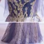 Bling Bling Grape Dansant Robe De Bal 2021 Princesse Col v profond Sans Manches Glitter Appliques Paillettes Longue Volants Dos Nu Robe De Ceremonie