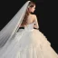 High-end Ivory Organza Bridal Wedding Dresses 2021 Ball Gown Strapless Sleeveless Backless Appliques Lace Sequins Beading Cathedral Train Ruffle
