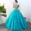 Vintage / Retro Fuchsia Dancing Prom Dresses 2021 Ball Gown Scoop Neck Short Sleeve Appliques Lace Beading Pearl Floor-Length / Long Ruffle Backless Formal Dresses