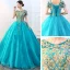 Vintage / Retro Fuchsia Dancing Prom Dresses 2021 Ball Gown Scoop Neck Short Sleeve Appliques Lace Beading Pearl Floor-Length / Long Ruffle Backless Formal Dresses