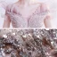 Élégant Rougissant Rose Robe De Bal 2021 Princesse De l'épaule Manches Courtes Appliques Paillettes Perlage Glitter Tulle Train De Balayage Volants Dos Nu Robe De Ceremonie