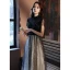 Vintage Sorte Gradient Farve Hvide Dancing Gallakjoler 2021 Prinsesse Gennemsigtig Høj Hals Ærmeløs Beading Tassel Pailletter Lange Flæse