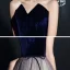 Elegant Mørk Marineblå Gradient-Farge Dancing Ballkjoler 2021 Prinsesse Kjæreste Uten Ermer Sash Glitter Tyll Lange Buste Ryggløse Formelle Kjoler