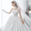 Fashion Ivory Satin See-through Bridal Wedding Dresses 2021 Ball Gown High Neck Long Sleeve Appliques Lace Cathedral Train Ruffle