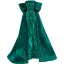Luxe Vert Foncé Satin Tapis rouge Robe De Soirée 2021 Princesse Bustier Manches Courtes Paillettes Train De Balayage Volants Dos Nu Robe De Ceremonie