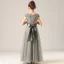 Fashion Grey Birthday Flower Girl Dresses 2021 Sheath / Fit Scoop Neck Sleeveless Sash Sequins Floor-Length / Long Ruffle