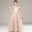 High-end Sage Green Birthday Flower Girl Dresses 2021 A-Line / Princess Off-The-Shoulder Short Sleeve Backless Glitter Tulle Floor-Length / Long Cascading Ruffles