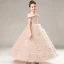 High-end Sage Green Birthday Flower Girl Dresses 2021 A-Line / Princess Off-The-Shoulder Short Sleeve Backless Glitter Tulle Floor-Length / Long Cascading Ruffles