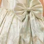 High-end Gold Satin Birthday Flower Girl Dresses 2021 Ball Gown Scoop Neck Sleeveless Bow Sage Green Embroidered Floor-Length / Long Ruffle