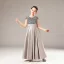 Classic Grey Satin Birthday Flower Girl Dresses 2021 A-Line / Princess Scoop Neck Sleeveless Sequins Bow Sash Floor-Length / Long Ruffle