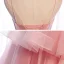 Schlicht Rosa Korsett Ballkleider 2021 Ballkleid Spaghettiträger Ärmellos Sweep / Pinsel Zug Rüschen Rückenfreies Festliche Kleider