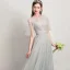 Elegante Meeresblau Ballkleider 2021 A Linie Durchsichtige Off Shoulder Kurze Ärmel Perlenstickerei Pailletten Sweep / Pinsel Zug Rüschen Rückenfreies Festliche Kleider