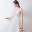 Elegant White Dancing Prom Dresses 2021 A-Line / Princess Spaghetti Straps Sleeveless Appliques Lace Ankle Length Ruffle Backless Formal Dresses