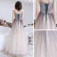 Elegante Lavendel Farbverlauf Tanzen Ballkleider 2021 A Linie Spaghettiträger Ärmellos Glanz Tülle Lange Rüschen Rückenfreies Festliche Kleider