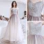 Elegante Lavendel Farbverlauf Tanzen Ballkleider 2021 A Linie Spaghettiträger Ärmellos Glanz Tülle Lange Rüschen Rückenfreies Festliche Kleider