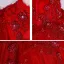 Victorian Style Red Dancing Prom Dresses 2021 Ball Gown High Neck Puffy Short Sleeve Beading Sequins Floor-Length / Long Ruffle Backless Formal Dresses
