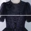 Victorian Style Black Dancing Prom Dresses 2021 Ball Gown High Neck Puffy Short Sleeve Beading Floor-Length / Long Ruffle Backless Formal Dresses
