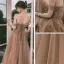 Elegant Champagne Ballkjoler 2021 Prinsesse Kjæreste Korte Ermer Beading Paljetter Lange Buste Ryggløse Formelle Kjoler