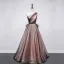 Fashion Black Brown Dancing Prom Dresses 2021 A-Line / Princess One-Shoulder Sleeveless Floor-Length / Long Ruffle Backless Formal Dresses