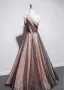 Fashion Black Brown Dancing Prom Dresses 2021 A-Line / Princess One-Shoulder Sleeveless Floor-Length / Long Ruffle Backless Formal Dresses