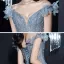 Bling Bling Océan Bleu Transparentes Dansant Robe De Bal 2021 Princesse De l'épaule Manches Courtes Perlage Paillettes Glitter Tulle Longue Volants Dos Nu Robe De Ceremonie