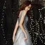 Bling Bling Grey Prom Dresses 2021 A-Line / Princess Deep V-Neck Sleeveless Beading Rhinestone Glitter Tulle Sweep Train Ruffle Backless Formal Dresses