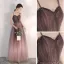Elegant Purple Gradient-Color Dancing Prom Dresses 2021 A-Line / Princess Spaghetti Straps Sleeveless Beading Sash Floor-Length / Long Ruffle Backless Formal Dresses