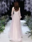 Meilleur Rougissant Rose Transparentes Dansant Robe De Bal 2021 Princesse Col Haut Manches Courtes Perlage Glitter Tulle Longue Volants Dos Nu Robe De Ceremonie