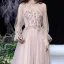 Meilleur Rougissant Rose Transparentes Dansant Robe De Bal 2021 Princesse Col Haut Manches Courtes Perlage Glitter Tulle Longue Volants Dos Nu Robe De Ceremonie