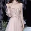 Meilleur Rougissant Rose Transparentes Dansant Robe De Bal 2021 Princesse Col Haut Manches Courtes Perlage Glitter Tulle Longue Volants Dos Nu Robe De Ceremonie