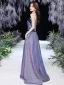 Bling Bling Purple Dancing Prom Dresses 2021 A-Line / Princess Strapless Sleeveless Sash Glitter Polyester Floor-Length / Long Ruffle Backless Formal Dresses
