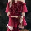 Scintillantes Bordeaux de retour Robe De Graduation 2021 Princesse Encolure Carrée Sans Manches Paillettes Glitter Tulle Thé Longueur Volants Dos Nu Robe De Ceremonie