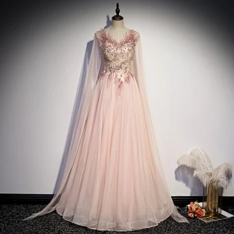 Mode Rougissant Rose Dansant Robe De Bal 2021 Princesse Transparentes Encolure Dégagée Sans Manches Appliques En Dentelle Perlage Longue Volants Dos Nu Robe De Ceremonie