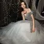 Sparkly Grey Prom Dresses 2021 A-Line / Princess Off-The-Shoulder Short Sleeve Sequins Glitter Tulle Floor-Length / Long Ruffle Backless Formal Dresses