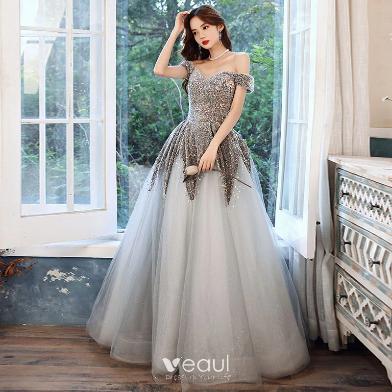 Short grey prom dresses on sale