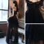 Fashion Black Summer Prom Dresses 2021 A-Line / Princess Strapless Sleeveless Feather Rhinestone Beading Pearl Glitter Tulle Floor-Length / Long Ruffle Backless Formal Dresses