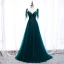 Best Dark Green Prom Dresses 2021 A-Line / Princess Spaghetti Straps Sleeveless Appliques Lace Beading Floor-Length / Long Ruffle Backless Formal Dresses
