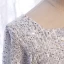 Glitzernden Pailletten Weiß Ballkleider 2021 A Linie Eckiger Ausschnitt Lange Ärmel Sweep / Pinsel Zug Rüschen Rückenfreies Festliche Kleider