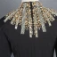 Mode Noire Robe De Soirée 2021 Trompette / Sirène Col Haut Manches Longues Faux Diamant Ceinture Train De Balayage Volants Robe De Ceremonie