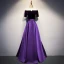 Schlicht Dunkelgrün Satin Tanzen Ballkleider 2021 A Linie Off Shoulder Kurze Ärmel Stoffgürtel Lange Rüschen Rückenfreies Festliche Kleider