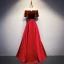 Schlicht Dunkelgrün Satin Tanzen Ballkleider 2021 A Linie Off Shoulder Kurze Ärmel Stoffgürtel Lange Rüschen Rückenfreies Festliche Kleider